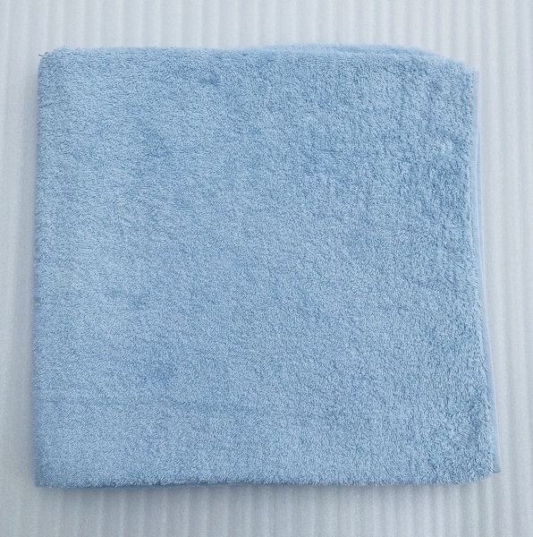 Khăn tắm đại cotton Organic xuất dư,  màu xanh da trời (70*140)