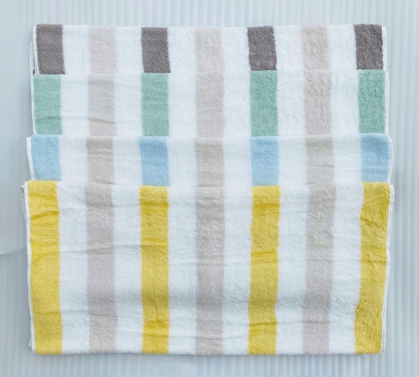 Khăn tắm kẻ sọc Songwol xuất Nhật dư, set 4 (60x120cm)