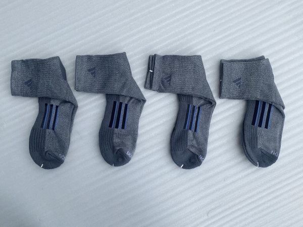 Tất Adidas thể thao xuất dư nam cổ trung, màu xám, set 4