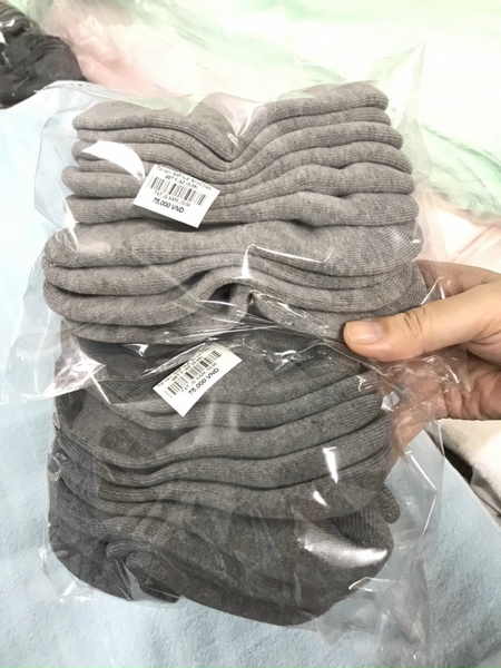 Tất xám GAP xuất dư cổ thấp, SET 5 (SZ 35-38)