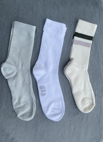 Tất thể thao cổ dài mix màu xuất dư bé trai 8-14 tuổi, set 7