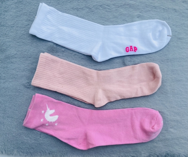 Tất cổ dài mix màu xuất dư bé  gái 6-7 tuổi, set 7