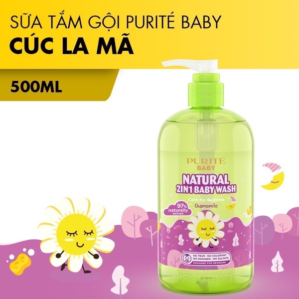 (chính hãng) SỮA TẮM GỘI PURITÉ BABY 500ML