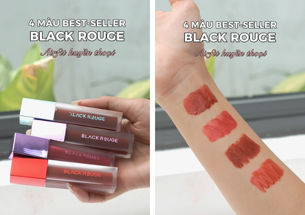 REVIEW 4 MÀU SON BLACK ROUGE AIR FIT VELVET TINT BÁN CHẠY NHẤT MỌI THỜI ĐẠI