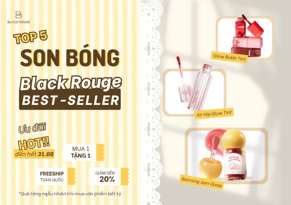 TOP 5 MÀU SON BÓNG BLACK ROUGE BÁN CHẠY NHẤT
