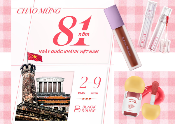 Top 5 màu son đẹp đi chơi lễ 2/9 từ Black Rouge