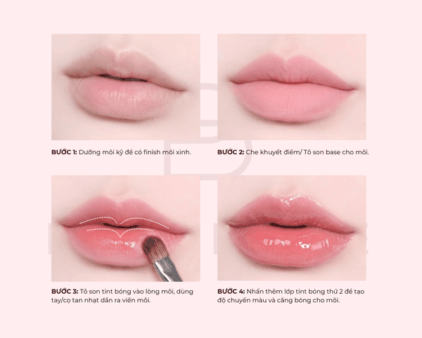 Cách đánh son tint bóng Black Rouge siêu đẹp và lâu trôi, không bị đọng lòng môi