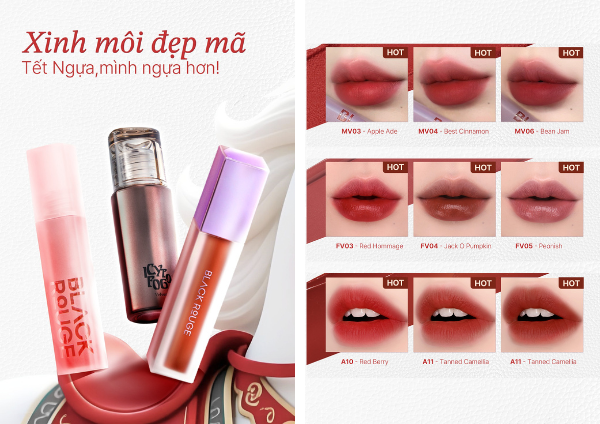 NĂM CON NGỰA, MÌNH “NGỰA” HƠN: GỢI Ý MÀU SON BLACK ROUGE RẠNG RỠ ĐÓN TẾT BÍNH NGỌ