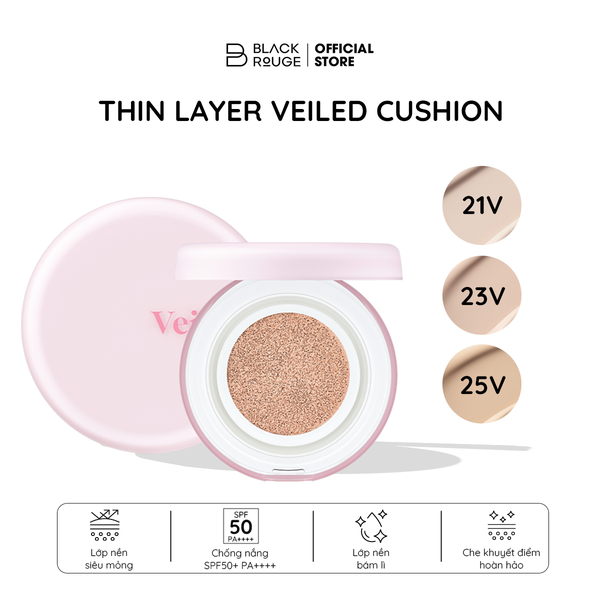 Phấn Nước Mịn Lì Lâu Trôi Black Rouge Thin Layer Veiled Cushion SPF50 /PA 14g