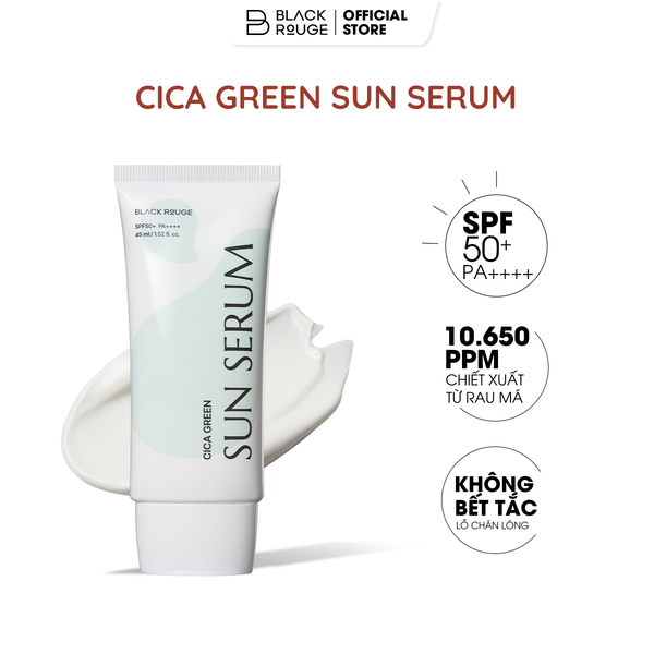 Tinh Chất Chống Nắng Black Rouge Cica Green Sun Serum Hàn Quốc SPF50 45ml