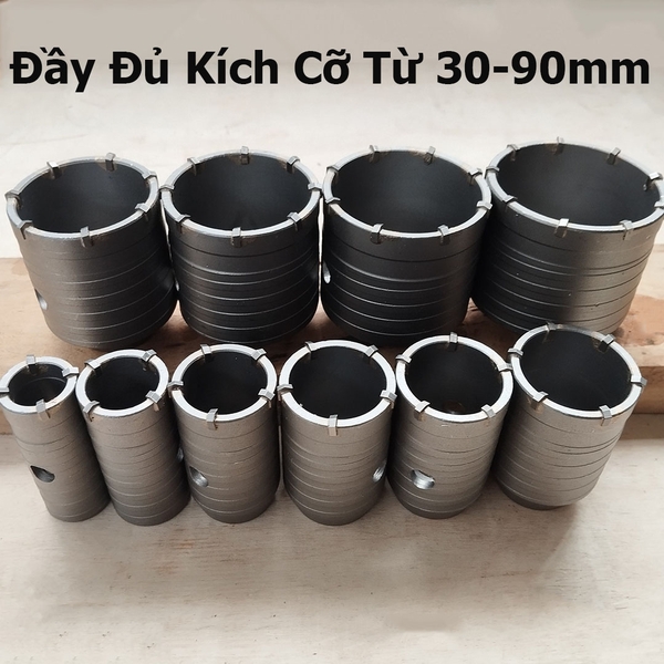 Đường kính mũi khoan rút lõi bê tông 30-90mm