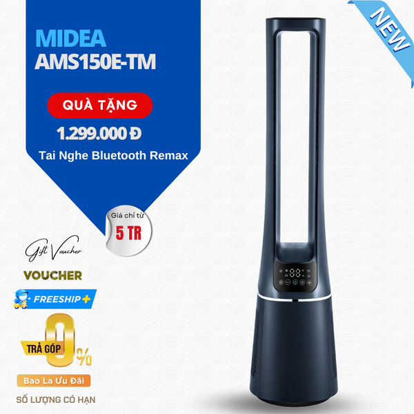 Quạt Không Cánh Midea AMS150E-TM Khử Ion - Hàng Nhập Khẩu