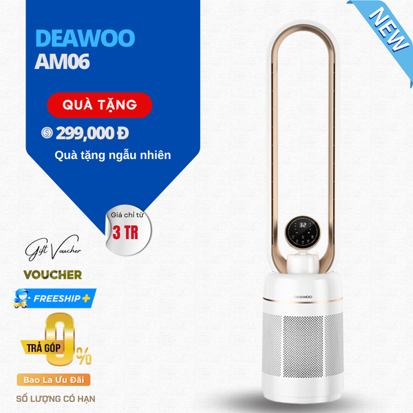 Quạt Không Cánh Daewoo AM06 Tạo Độ Ẩm - Hàng Nhập Khẩu