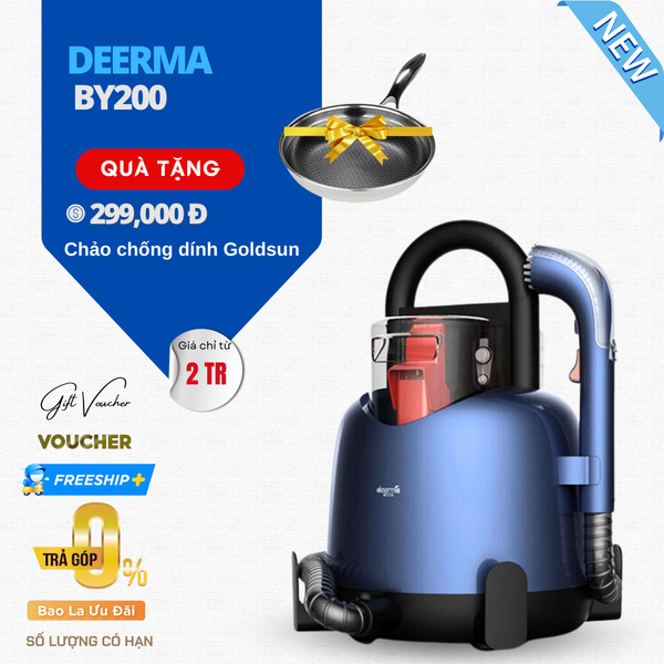 Máy Vệ Sinh Thảm Sofa Deerma BY200 Lực Hút 12.000 Pa - Bản Quốc Tế
