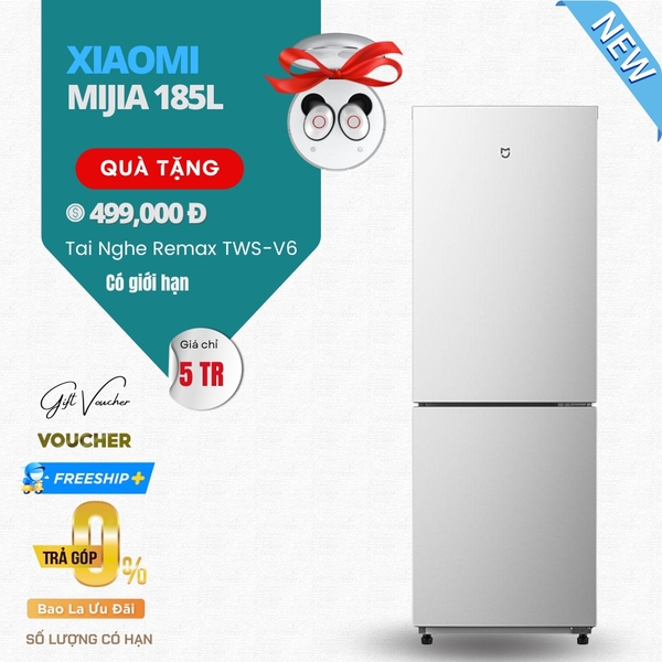 Tủ Lạnh Xiaomi Mijia 185L 2 Cánh, Tiết Kiệm Điện