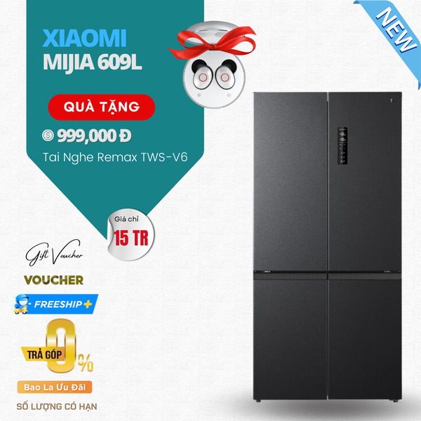 Tủ Lạnh Xiaomi Mijia 606L 4 Cánh – Ion Khử Khuẩn, Ngăn Đông Mềm