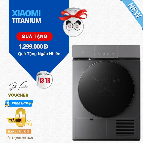 Máy Sấy Xiaomi Mijia H100MJ102S Titanium 10Kg, Sấy Bơm Nhiệt