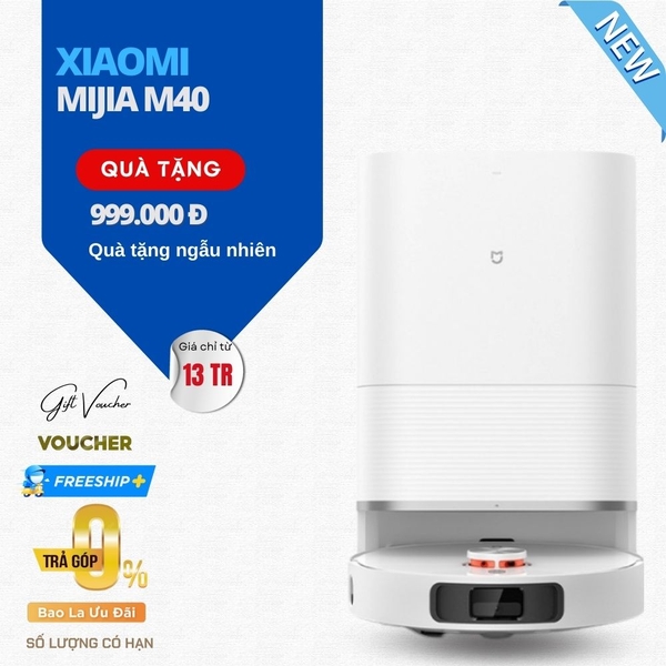 Robot Hút Bụi Lau Nhà Xiaomi Mijia M40 D110CN 2025 - Hàng Nhập Khẩu