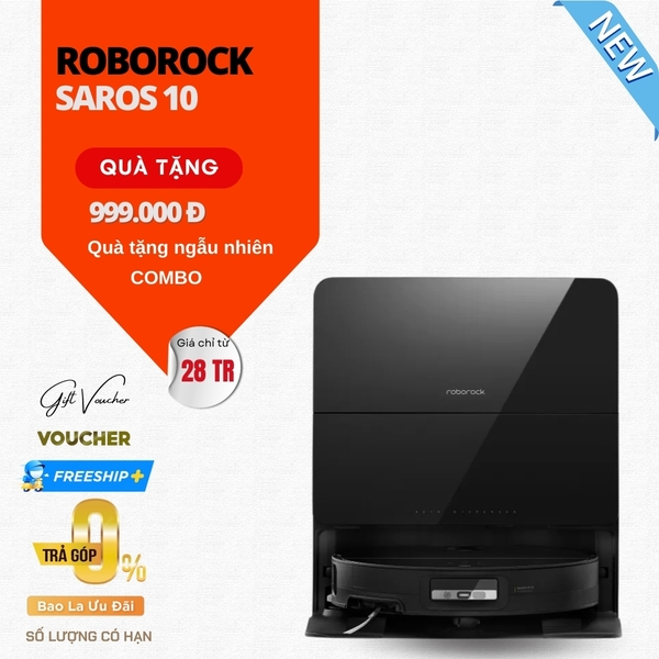 Robot Hút Bụi Lau Nhà Roborock Saros 10 - Hàng Chính Hãng