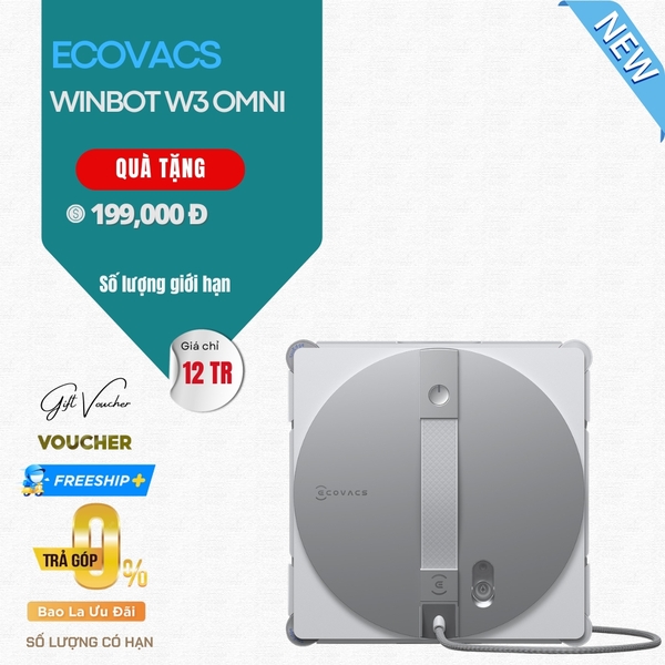 Robot Lau Kính Ecovacs Winbot W3 Omni - Bản Quốc Tế