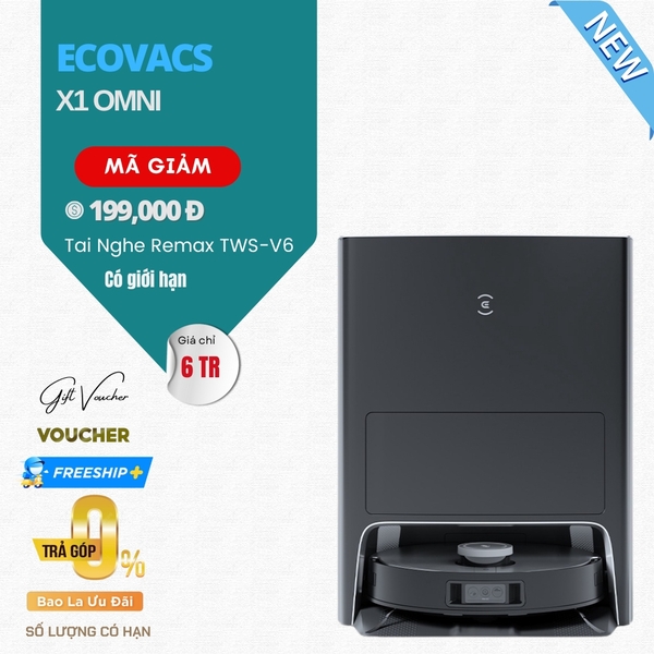 Robot Hút Bụi Lau Nhà Ecovacs Deebot X1 Omni