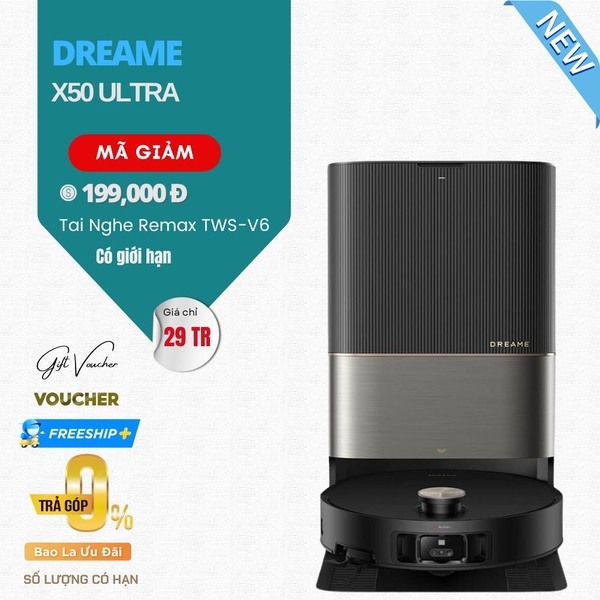 Robot Hút Bụi Lau Nhà Dreame X50 Ultra Lực 20.000 Pa - Bản Quốc Tế