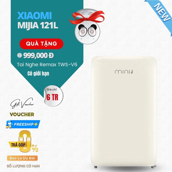 Tủ Lạnh Xiaomi Mini Retro 121L - Hàng Nhập Khẩu