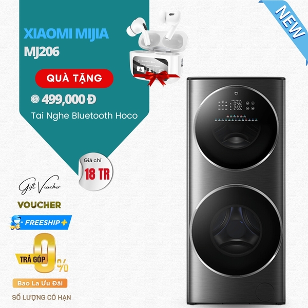 Máy Giặt Sấy Xiaomi Mijia MJ206 2 Tầng, Giặt 15kg Và Sấy 7kg