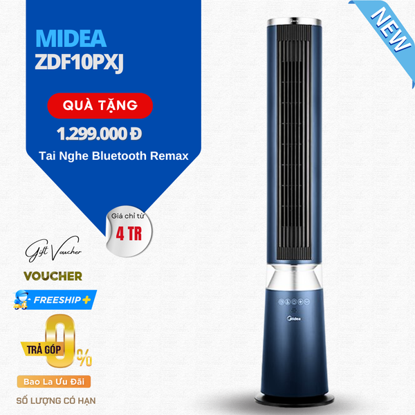 Quạt Không Cánh Midea Có Hẹn Giờ Góc Quay 60 Độ - Bản Nhập Khẩu