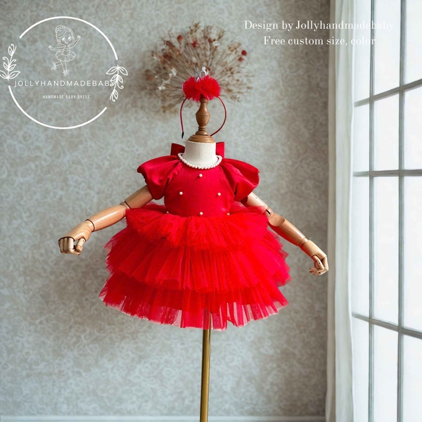 red-toddler-princess-dress-baby-girl-birthday-dress-pink-tulle-flower-girl-dress