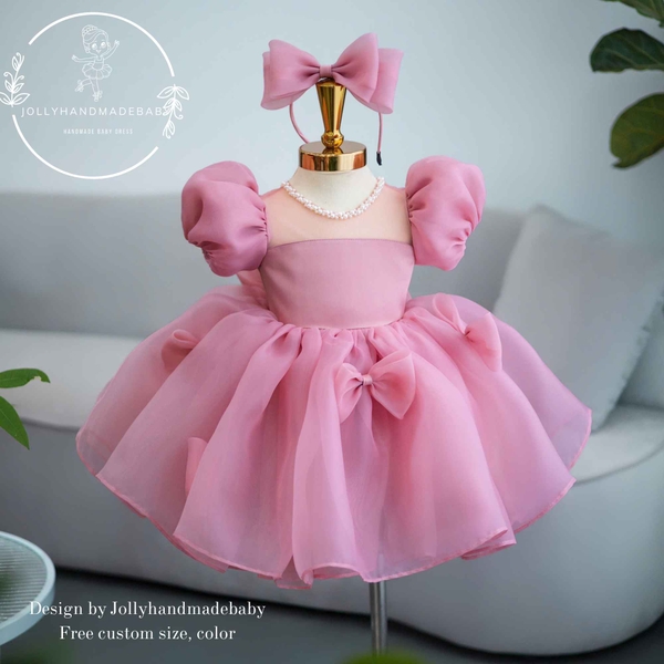 dusty-rose-baby-girl-dress-puff-sleeve-flower-girl-dress-handmade-toddler-party-
