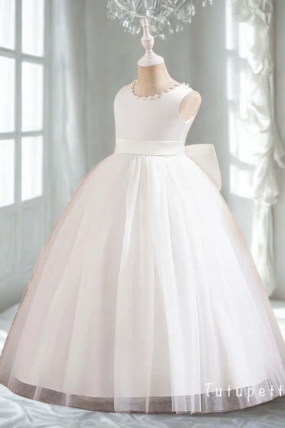 bridesmaid-dress-toddler-dress-vintage-satin-wedding-party-dress-custom-size