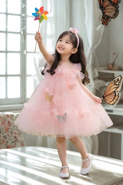 butterflies-peach-baby-girl-dress-flower-girl-dress-toddler-birthday-dress-organ