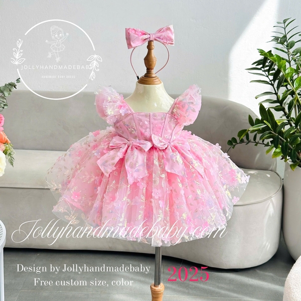 rose-baby-tutu-dress-toddler-dress-pink-sun-dress-pink-pageant-dress