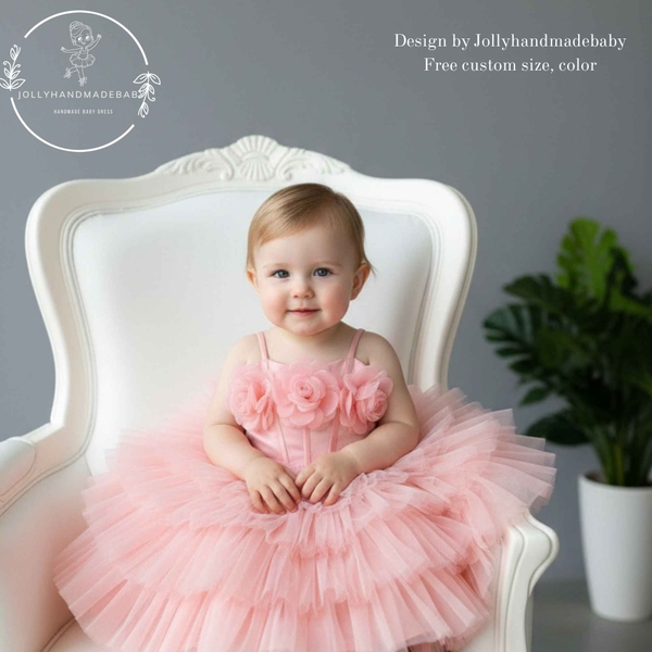 peach-flower-girl-dress-baby-tutu-dress-toddler-birthday-dress-3d-rose-dress-han