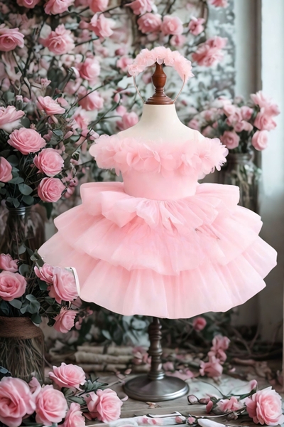 pink-baby-girl-dress-cream-tutu-flower-girl-dress-handmade-toddler-birthday-dres