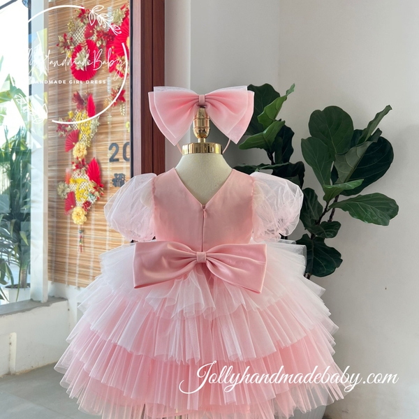 Treat Girl's tulle frill jersey bibiy