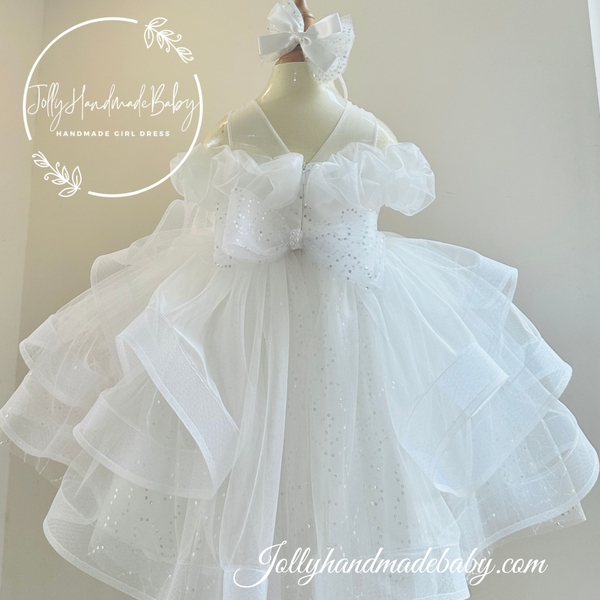 トップス Treat Girl's tulle frill jersey Amazon.com: Princess Girl Dress Newborn Infant Baby Girls