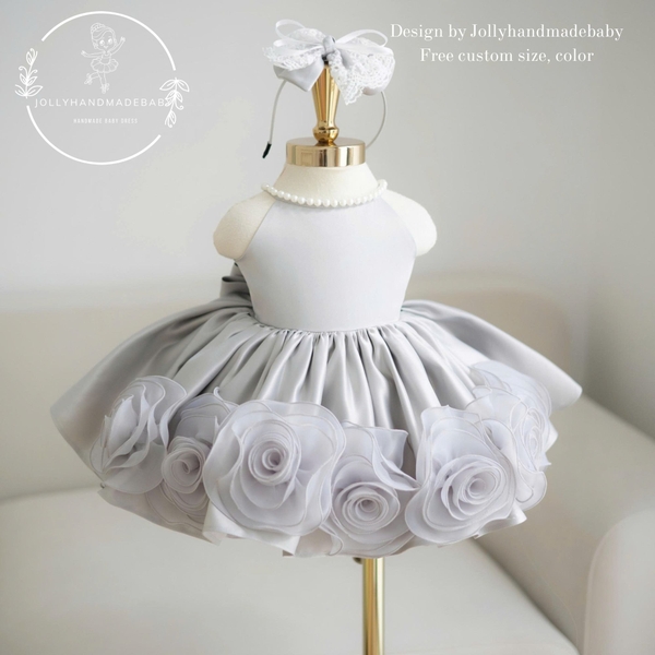gray-flower-girl-dress-baby-girl-birthday-dress-toddler-princess-dress-pearl-nec