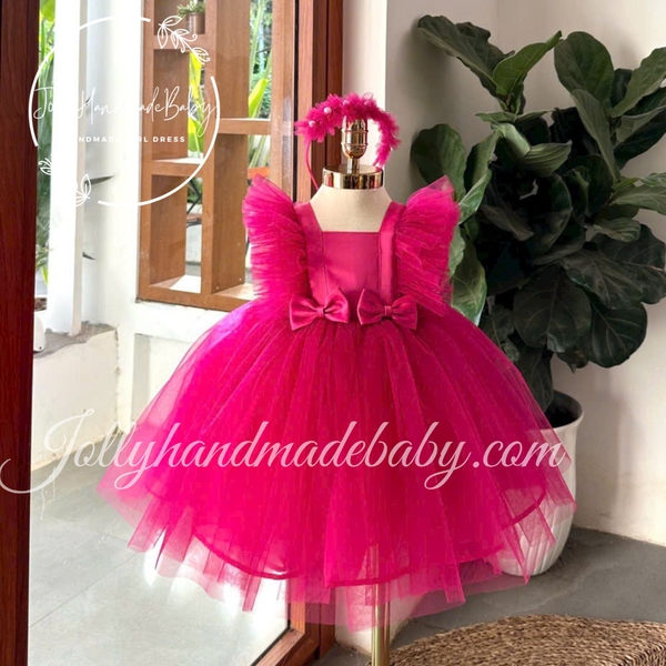 pleated-cap-sleeve-tulle-midi-dress-with-bow-detail-in-hot-pink-gift-for-baby-gi