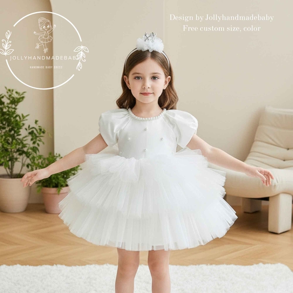 whitetoddler-princess-dress-baby-girl-birthday-dress-pink-tulle-flower-girl-dres