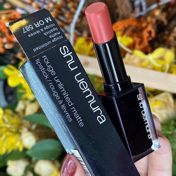 SON SHU UEMURA ROUGE UNLIMITED MATTE M OR #587 Hồng Cam Đất