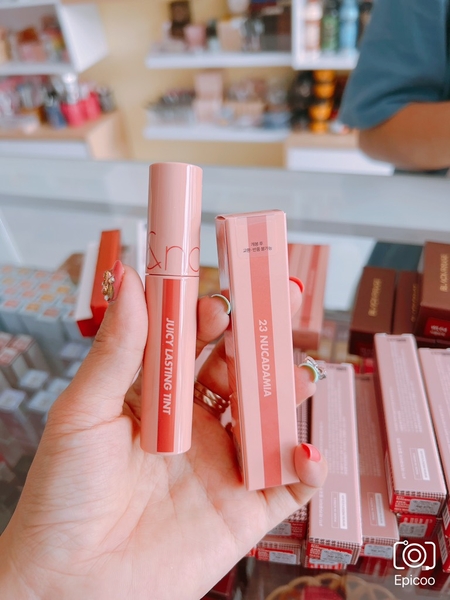 Son Tint Lì, Lên Màu Chuẩn, Cho Đôi Môi Căng Mọng Romand Juicy Lasting Tint - Bare Juicy Lasting 5.5g 23