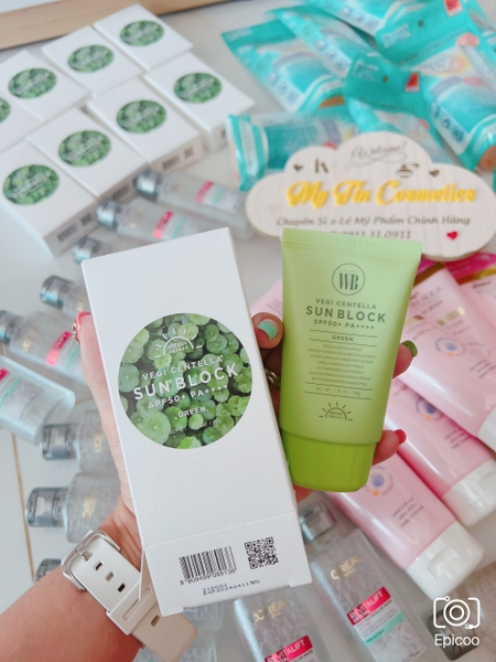 Kem Chống Nắng Rau Má Byvibes Wonder Bath Vegi Centella Green SPF50+ PA++++ 50g