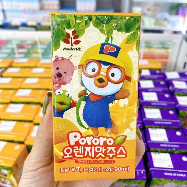 Nước ép trái cây Pororo giàu chất xơ hòa tan, hỗ trợ hệ tiêu hóa của bé hoạt động khỏe mạnh