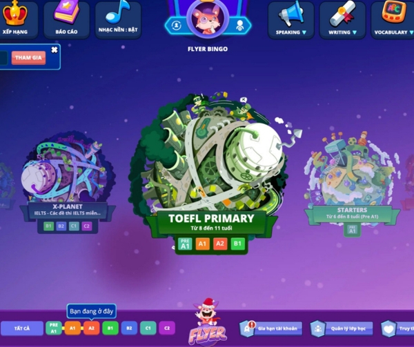 PHÒNG THI LUYỆN CÁC CHỨNG CHỈ  Starters, Movers, Flyers, TOEFL Primary, KET, PET,  TOEFL Junior, IELTS.