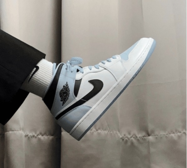 Giày Nike Air Jordan 1 Mid Ice Blue Nubuck DV1308 104 CHÍNH HÃNG