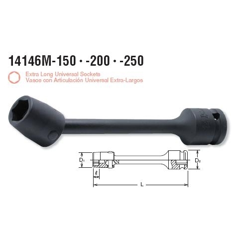 Đầu khẩu 1/2 inch dài lắc léo 14146M