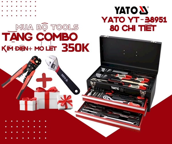Bộ dụng cụ sửa chữa đa năng 80 chi tiết YATO YT-38951