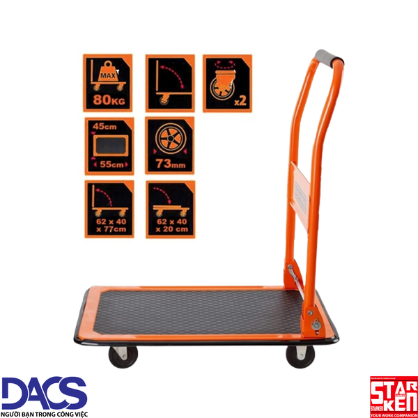 Xe đẩy hàng 4 bánh cao cấp Black and Decker H303